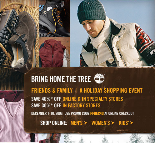 Friends & Family Discount: Timberland